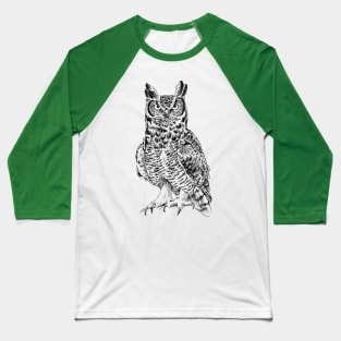 Owl Print Baseball T-Shirt